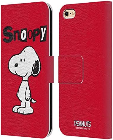 Fejét az Esetben Minták Hivatalosan Engedélyezett Mogyoró Snoopy Karakter Bőr Könyv Tárca burkolata Kompatibilis Apple iPhone