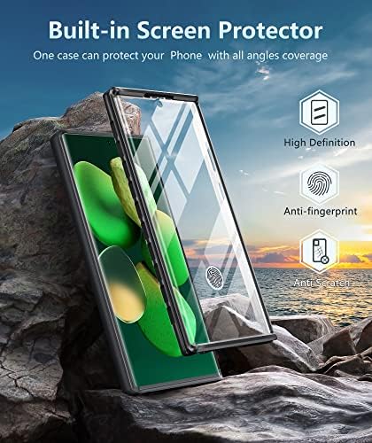 FNTCASE Samsung Galaxy S23-a keletkező gázt Ultra-Ügy: Csepp Bizonyíték Védelem Mobil Fedél, Beépített képernyővédő fólia