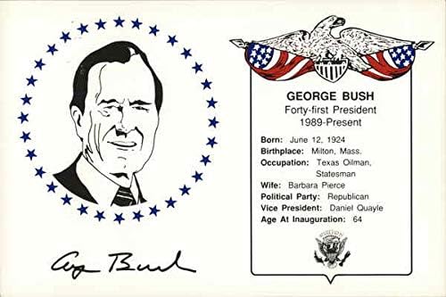George Bush Megnyitóra 1989 Washington, Columbia Kerület DC Eredeti Régi Képeslap