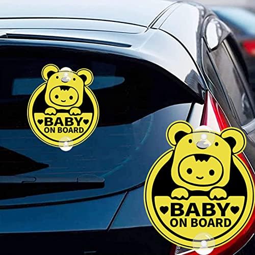 Baby on Board Matricák Autók, Nouiroy Aranyos Baba Koala Baby az Autó Alá Matricák, 2 tapadókorongok,PVC Autó Matricák Baba
