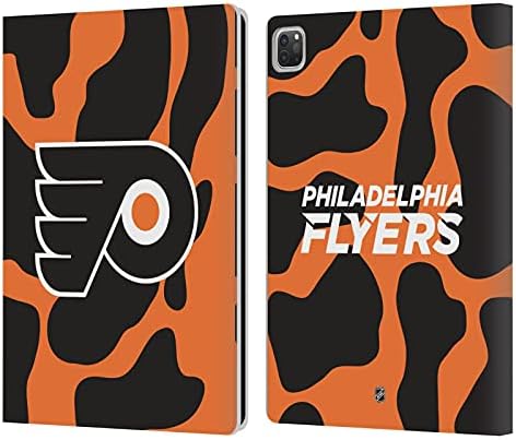 Fejét az Esetben Minták Hivatalosan Engedélyezett NHL Túlméretezett Philadelphia Flyers Bőr Könyv Tárca burkolata Kompatibilis
