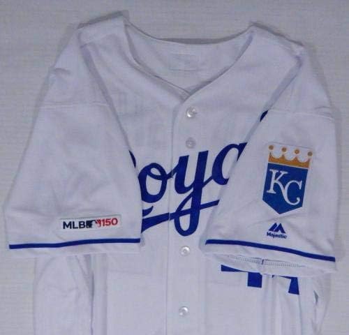 2019 Kansas City Royals Terry Bradshaw 44 Játék Kiadott Fehér Jersey 150 Javítás 96 - Játék Használt MLB Mezek