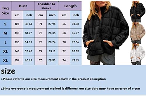 Női Könnyűsúlyú Túlméretezett Hosszú Ujjú Zip Víz Pakolható Meleg Kabát Rövid Téli Kabát 2X Kabát