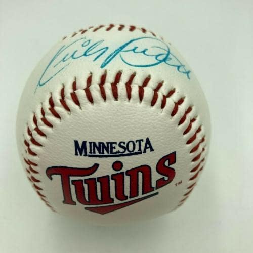 Kirby Puckett Aláírt Dedikált Minnesota Twins Logó Baseball SZÖVETSÉG Matrica - Dedikált Baseball