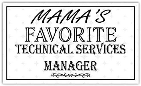 Mama Kedvence Műszaki Szolgáltatási Menedzser Matricák | Vicces Foglalkozás Munka Karrier Ajándék Ötlet | 3M Matrica Vinyl