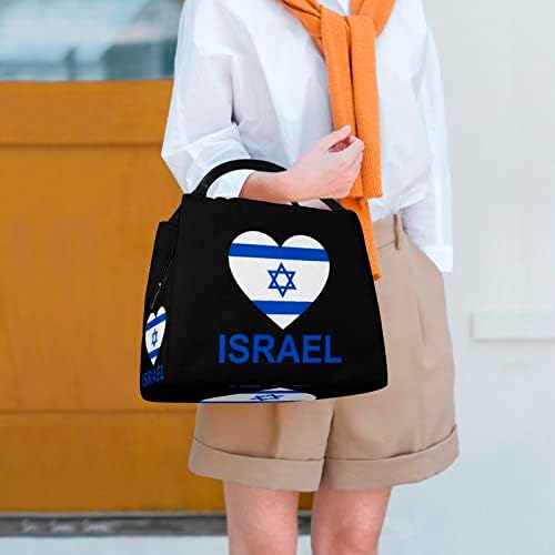A szerelem Izrael Ebéd Bag Nők Férfiak Újrafelhasználható Szigetelt Ebédet Hordozható Ebéd Táska Utazási Munka