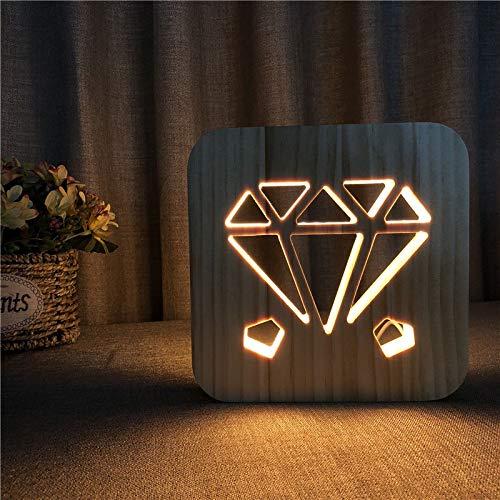 XDG Gyémánt 3D-s Fa lámpa LED-es Éjszakai Fény, Otthon Dekoráció Kreatív asztali Lámpa Ajándékok