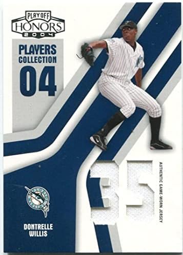 Dontrelle Willis 2004 Donruss Rájátszás Kopott Jersey-Kártya /250 - MLB Meccset Használt Mezek