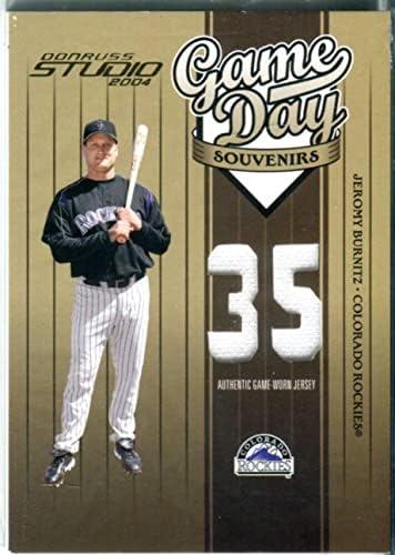Jeromy Burnitz 2004 Donruss Játék Kopott Jersey Kártya 75/800 - MLB Meccset Használt Mezek