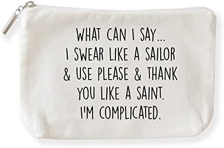 Mit is mondhatnék, esküszöm, mint egy tengerész & használni, kérjük, & köszönöm, mint egy szent Smink Táska, Szarkasztikus