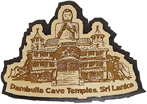 Printtoo Dambulla Barlang Templom Fából Készült Vésett Emlék, Hűtő Mágnes Ajándék