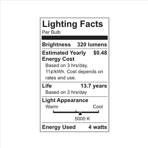 GE Frissítés 40 Wattos LED Gyertyatartót Bázis Izzó CA11 Szabályozható Nappal Izzó, (6-Pack), Világos
