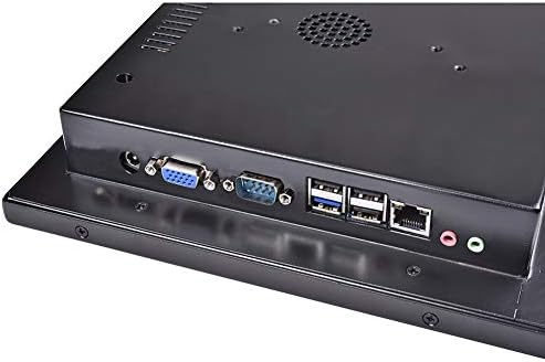 HUNSN 13.3 Hüvelykes LED Ipari Panel PC-n, 4 Vezetékes Rezisztív érintőképernyő, Intel Celeron J1900, PW10, VGA/3USB2.0/USB3.0/LAN/3COM/ventilátor