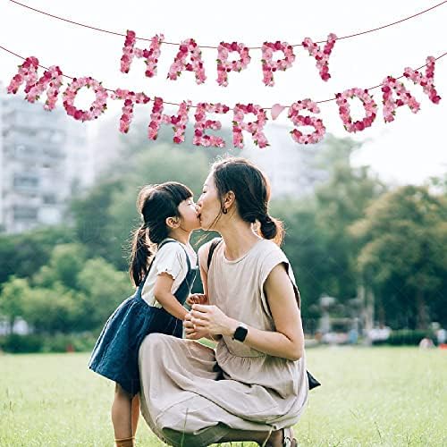 Különleges Virágos Minta Boldog anyák napját Legjobb Anya Sármány Garland hátteret Banner Kis Virág Buli Dekorációs Kellékek