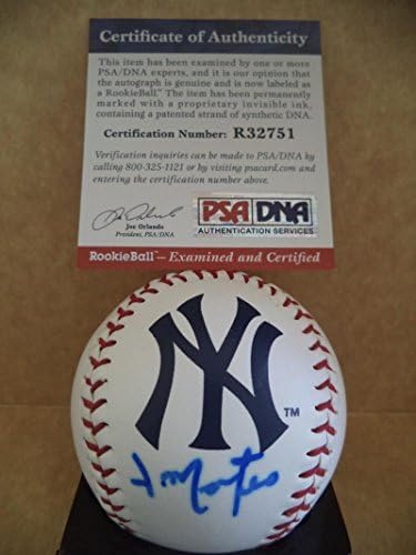 Jorge Mateo New York Yankees Aláírt Dedikált Logó Baseball Psa R32751 - Dedikált Baseball