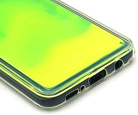 VenSen Fluoreszkáló tok Samsung Galaxy A21, Folyékony, Puha TPU Világít A Sötétben Noctiluncen Világító Neon Homok esetben