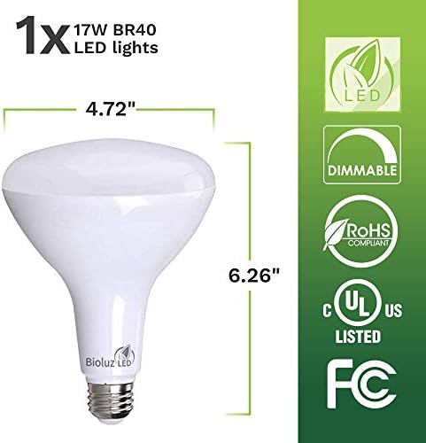 Bioluz LED Legfényesebb BR40 LED Izzók Instant Meleg LED Energiatakarékos Izzók, 17w (120 w-os Csere) 2700k Izzó 1400 Lumen,