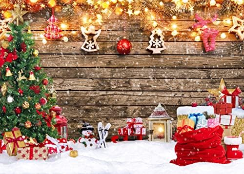 SJOLOON Fa Karácsonyi Hátteret, karácsonyfa, Ajándékok Fények Hópehely Holiday Party Dekoráció Családi Összejövetel 12487