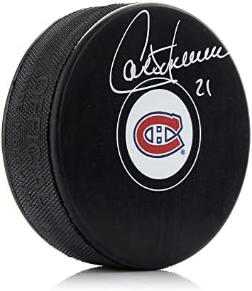 A fickó Carbonneau Montreal Canadiens Aláírt Jégkorong - Dedikált NHL Korong