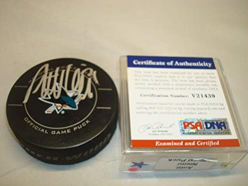 Antti Niemi Aláírt San Jose Sharks Hivatalos Játék a Jégkorong Auto PSA/DNS-COA-1B - Dedikált NHL Korong