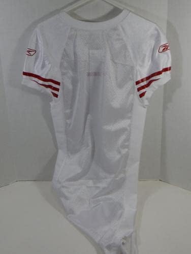 2009-ben a San Francisco 49ers Üres Játék Kiadott Fehér Jersey Reebok 40 DP24110 - Aláíratlan NFL Játék Használt Mezek