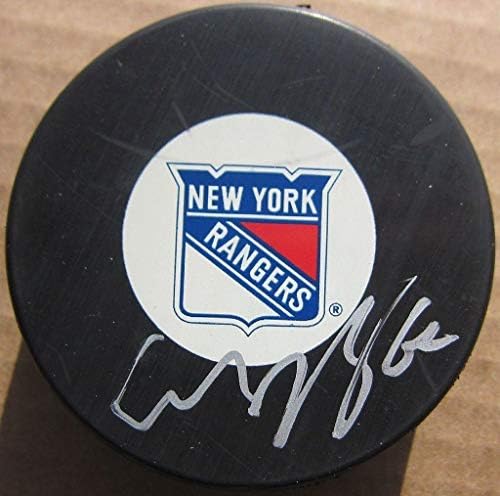 Carl Hagelin Rangers aláírt Rangers Jégkorong PSA/DNS-auto - Dedikált NHL Korong
