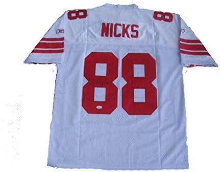 Hakeem Nicks Aláírt New York Giants (El Fehér) Superbowl STAT Jersey SZÖVETSÉG - Dedikált NFL Mezeket