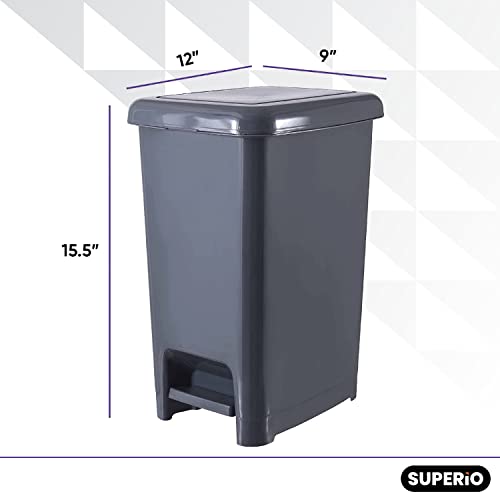Superio Slim Szemetes Pedál – 4 Gallon Lépés-A Kuka, Szemetes, Kuka, a Fürdőszoba, Konyha, Iroda, Teraszon, vagy Kertben