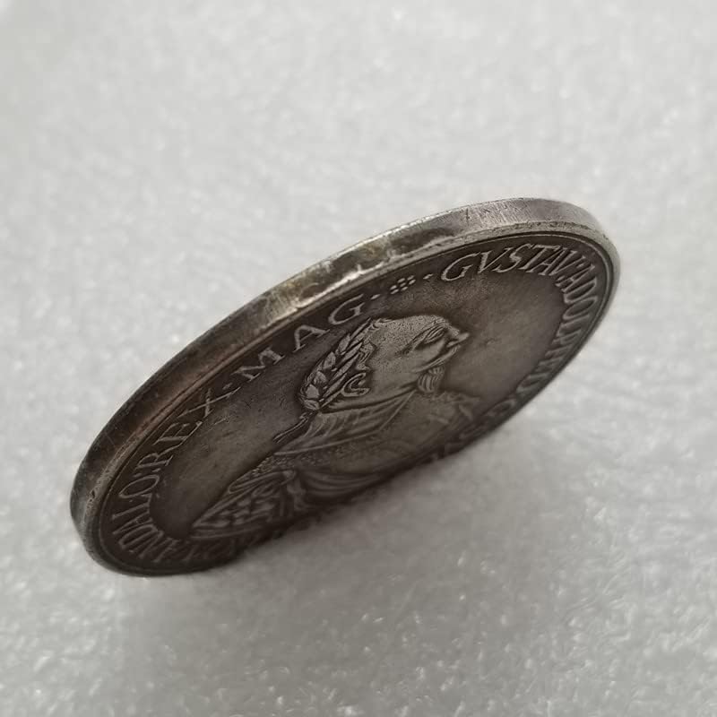 Antik Kézműves Svéd Emlékérme Réz Ezüst Bevonatú Ezüst Dollár Ezüst Kerek Külföldi Érmék Antik Gyűjtemény 631