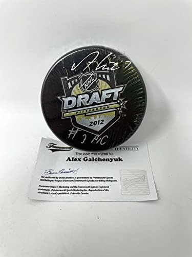 ALEX GALCHENYUK Maple Leafs-Tervezet Logó ALÁ Auto Jégkorong Frameworth COA - Dedikált NHL Korong