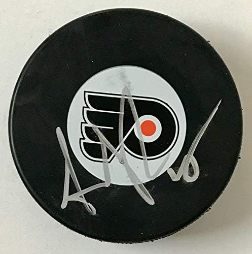 ARRON ASHAM (Philadelphia Flyers) aláírt Hivatalos NHL logó puck - Dedikált NHL Korong