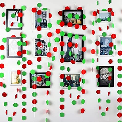 Csillogó Grincs Boldog Szülinapot Banner Piros & Zöld Kör Pontok Garland, Grincs, Szülinapi Parti Dekoráció,Grincs a Karácsonyi