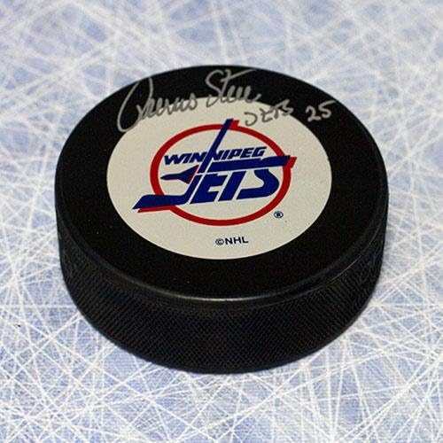 Thomas Steen Winnipeg Jets Dedikált Jégkorong - Dedikált NHL Korong